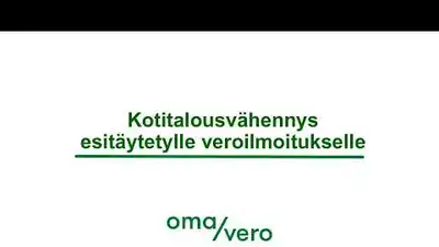 Kotitalousvähennys OmaVerossa – veroilmoitus