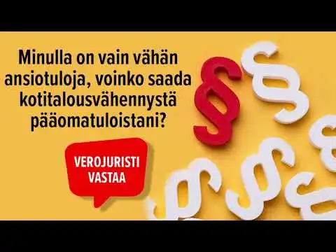 Kotitalousvähennys pääomatuloista